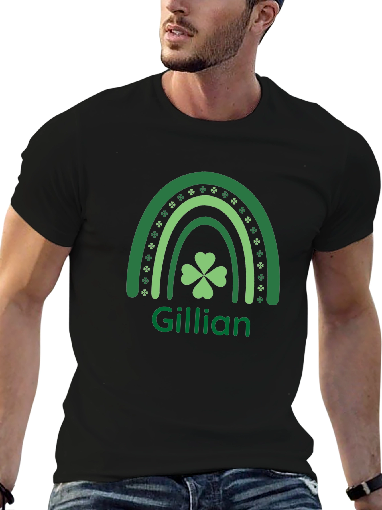 Gillian St. Patricks Day Shamrock Rainbow T-Shirt