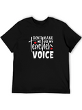 Teacher Voice Graphic Tee - Black Cotton T-Shirt