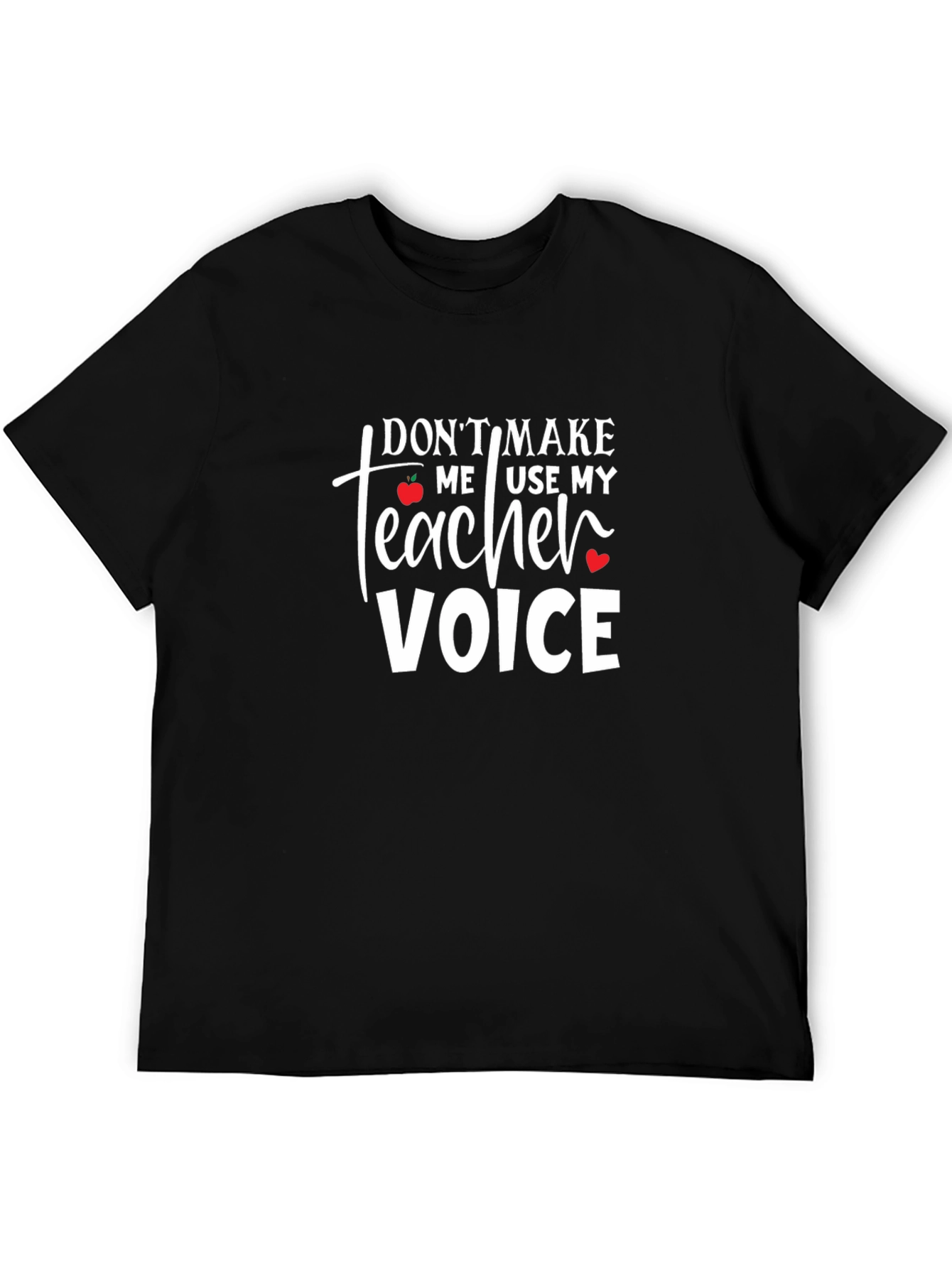Teacher Voice Graphic Tee - Black Cotton T-Shirt
