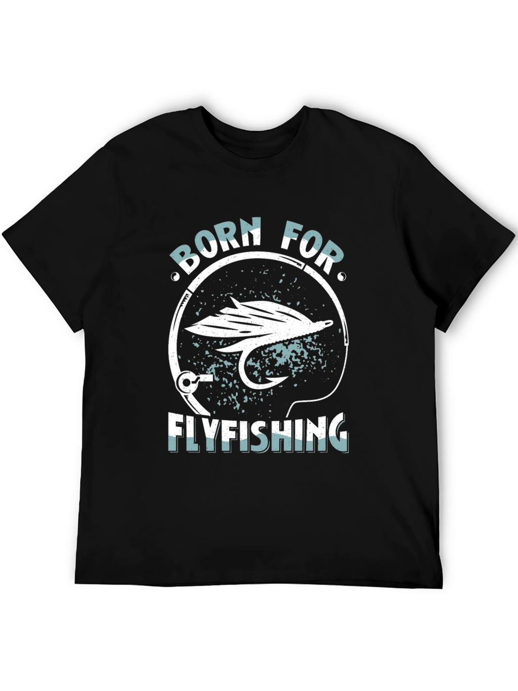 Born for Fly Fishing Black Graphic Tee