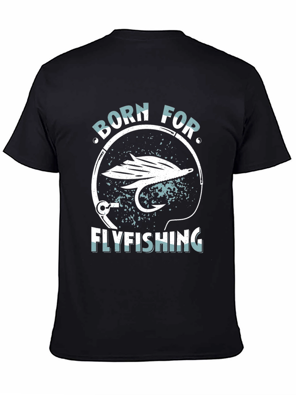 Born for Fly Fishing Black Graphic Tee