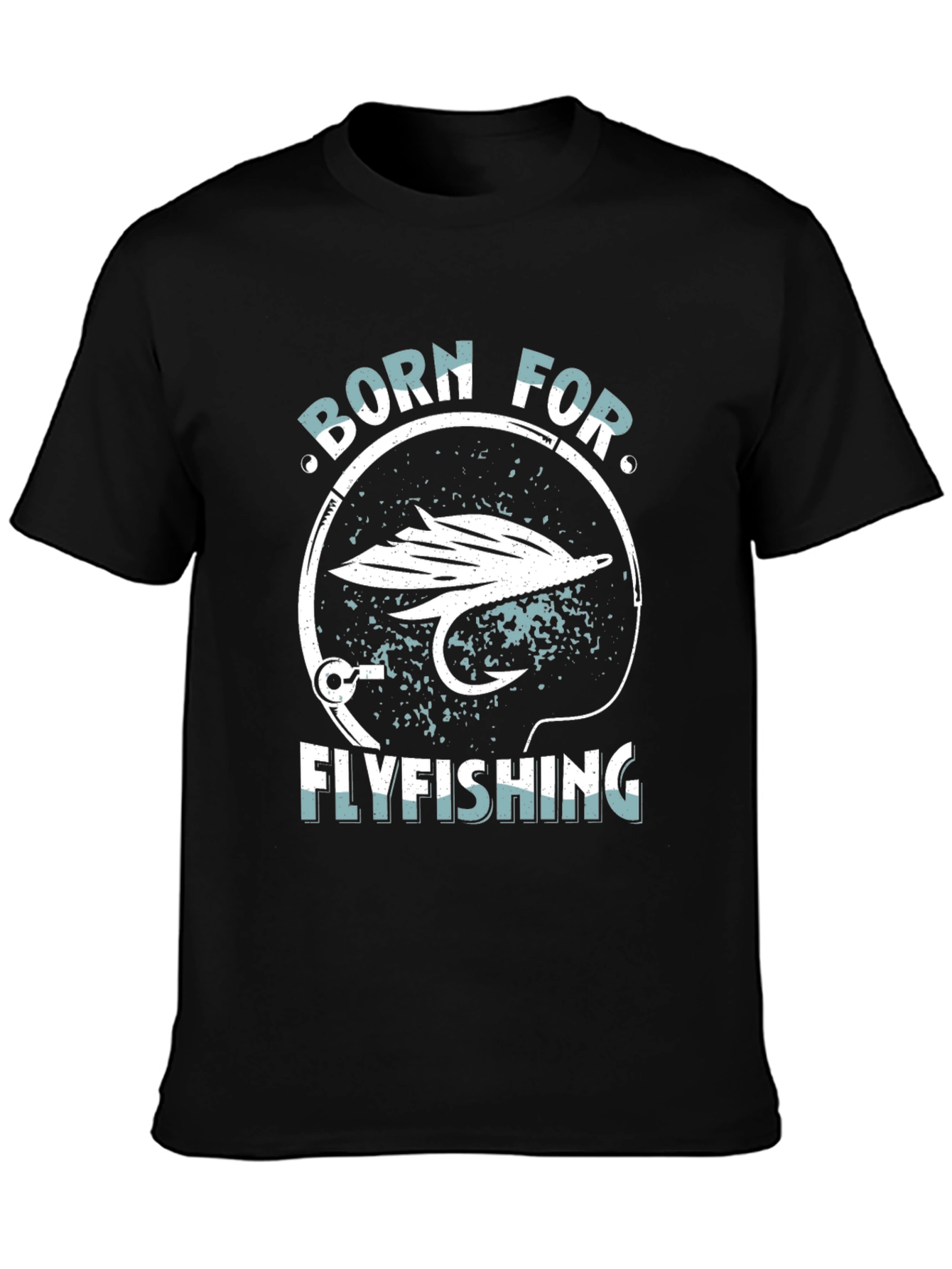 Born for Fly Fishing Black Graphic Tee