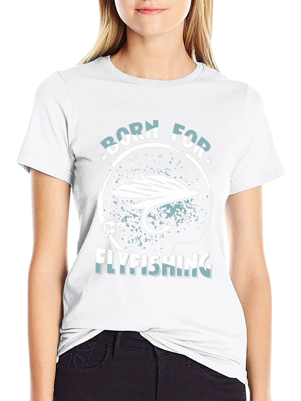 Born for Fly Fishing Black Graphic Tee