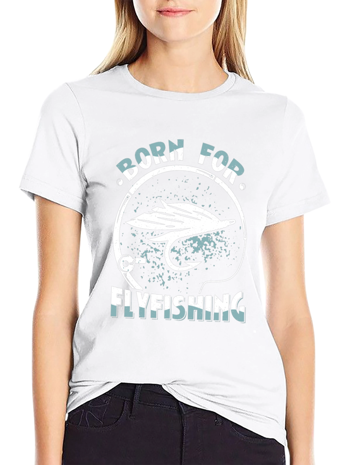 Born for Fly Fishing Black Graphic Tee