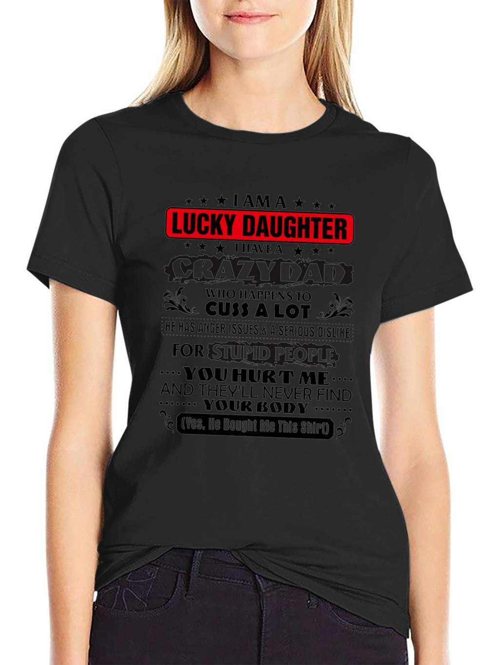 Lucky Daughter Graphic Tee - Black