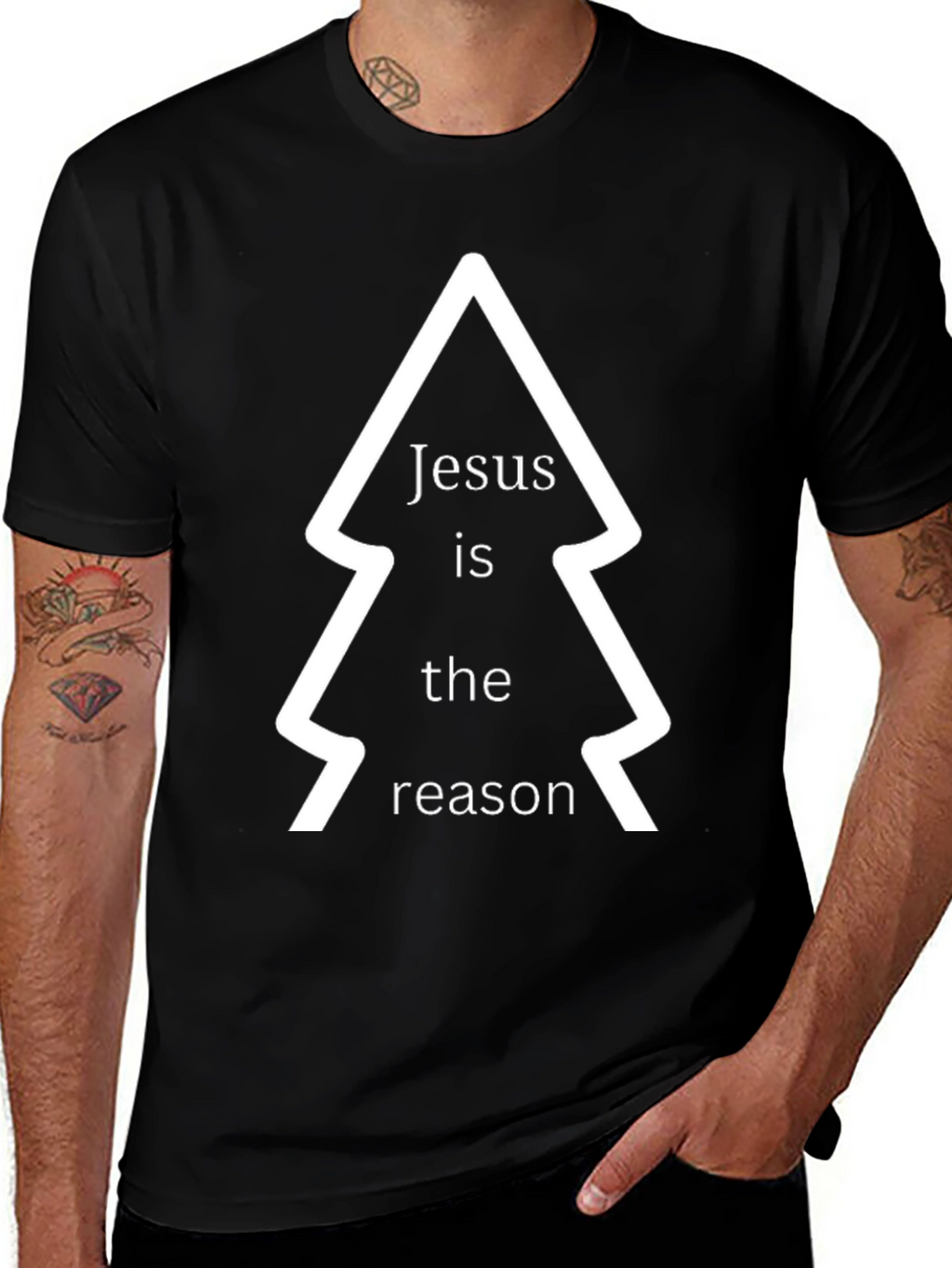 Jesus is the Reason Christmas T-Shirt - Black