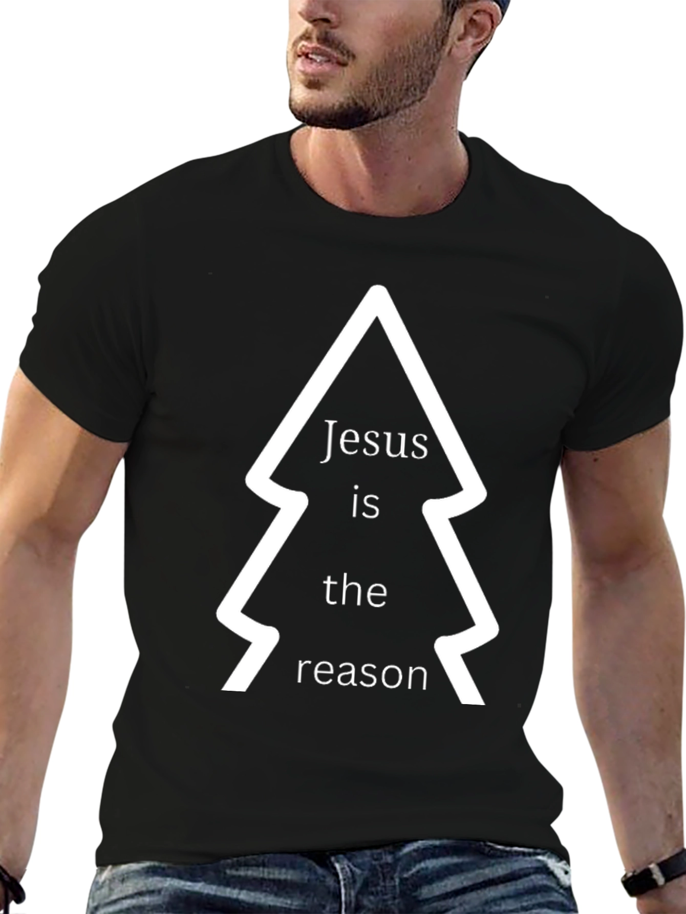 Jesus is the Reason Christmas T-Shirt - Black
