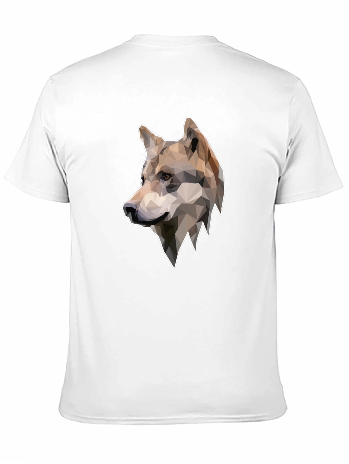 Geometric Wolf Graphic Tee - Mens Black T-Shirt