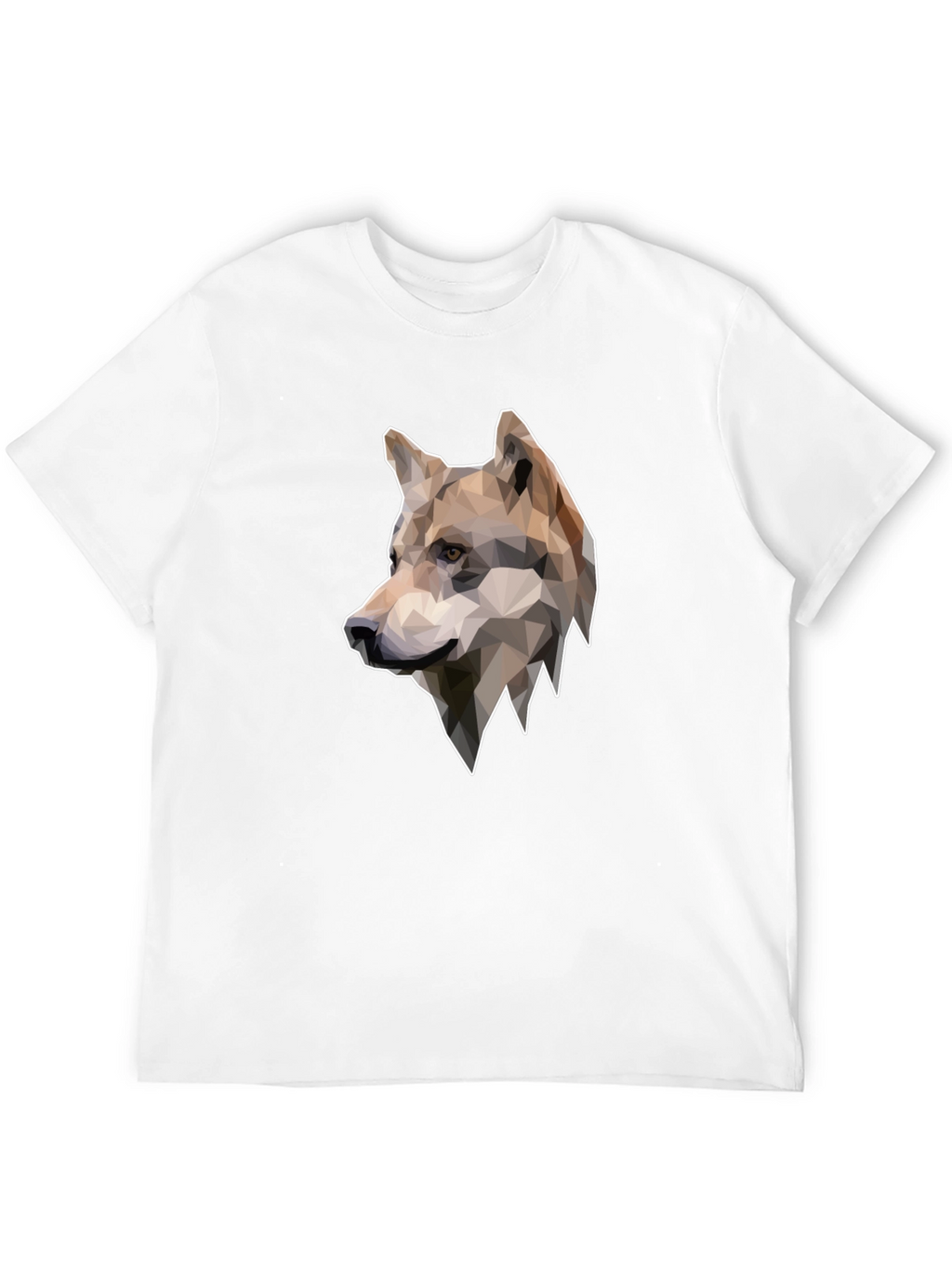 Geometric Wolf Graphic Tee - Mens Black T-Shirt