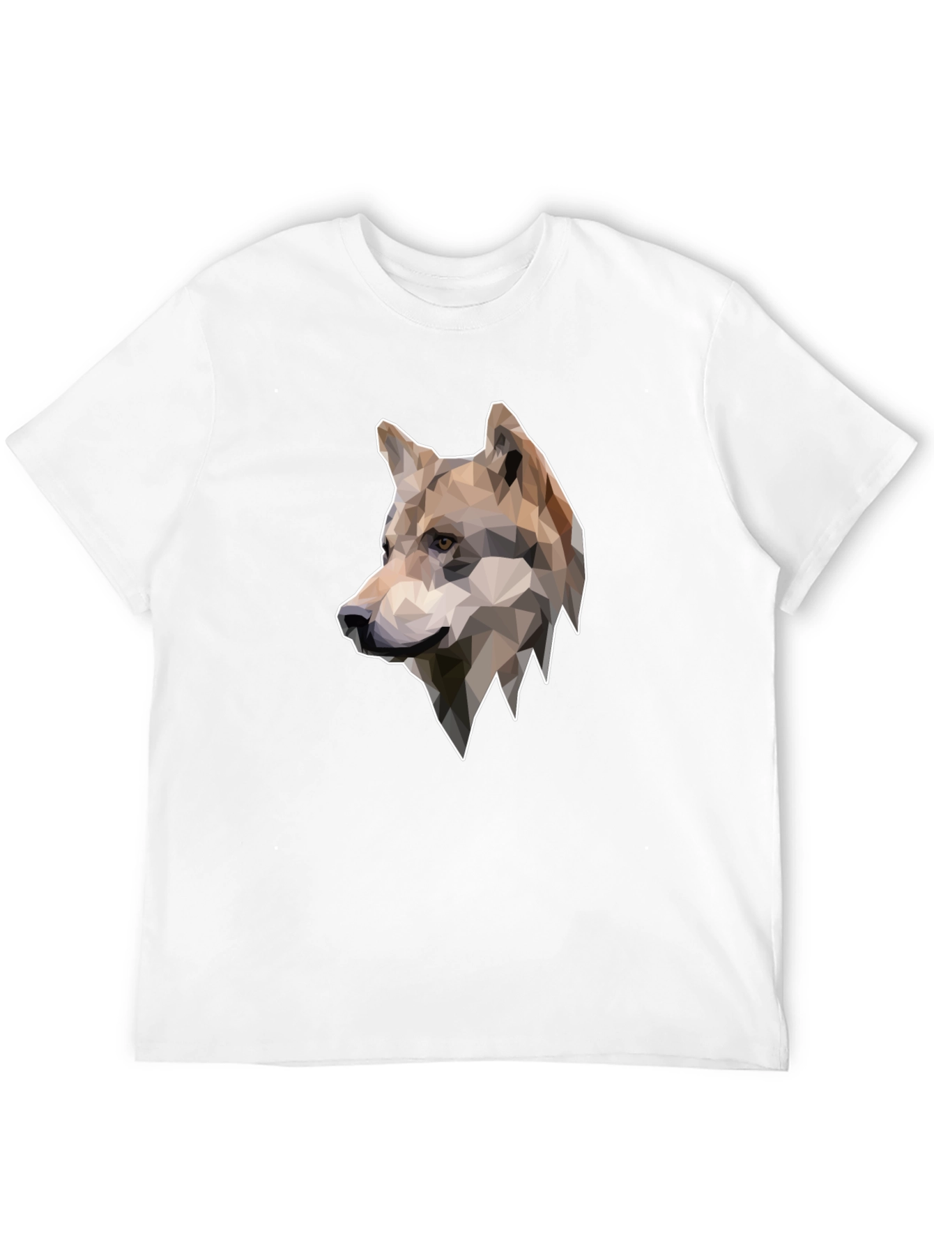 Geometric Wolf Graphic Tee - Mens Black T-Shirt