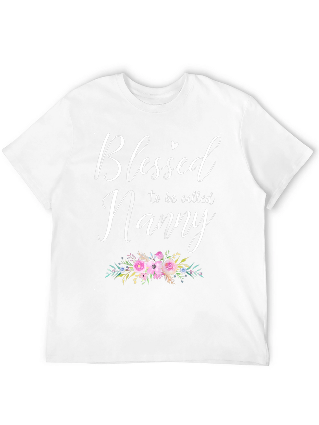 Blessed Nanny Graphic Tee - Floral Design