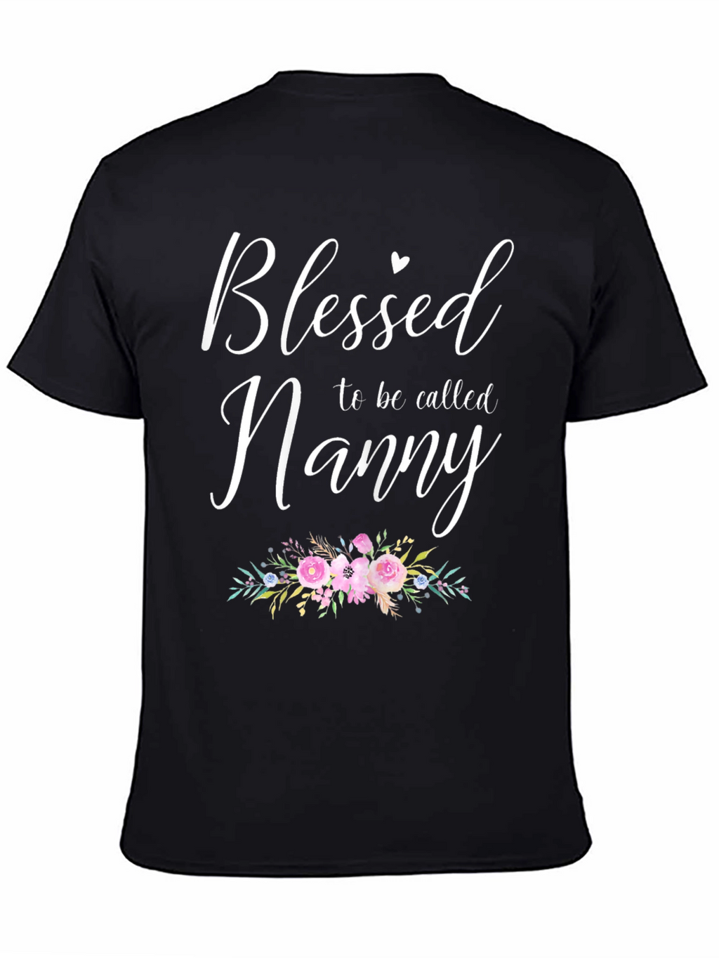 Blessed Nanny Graphic Tee - Floral Design