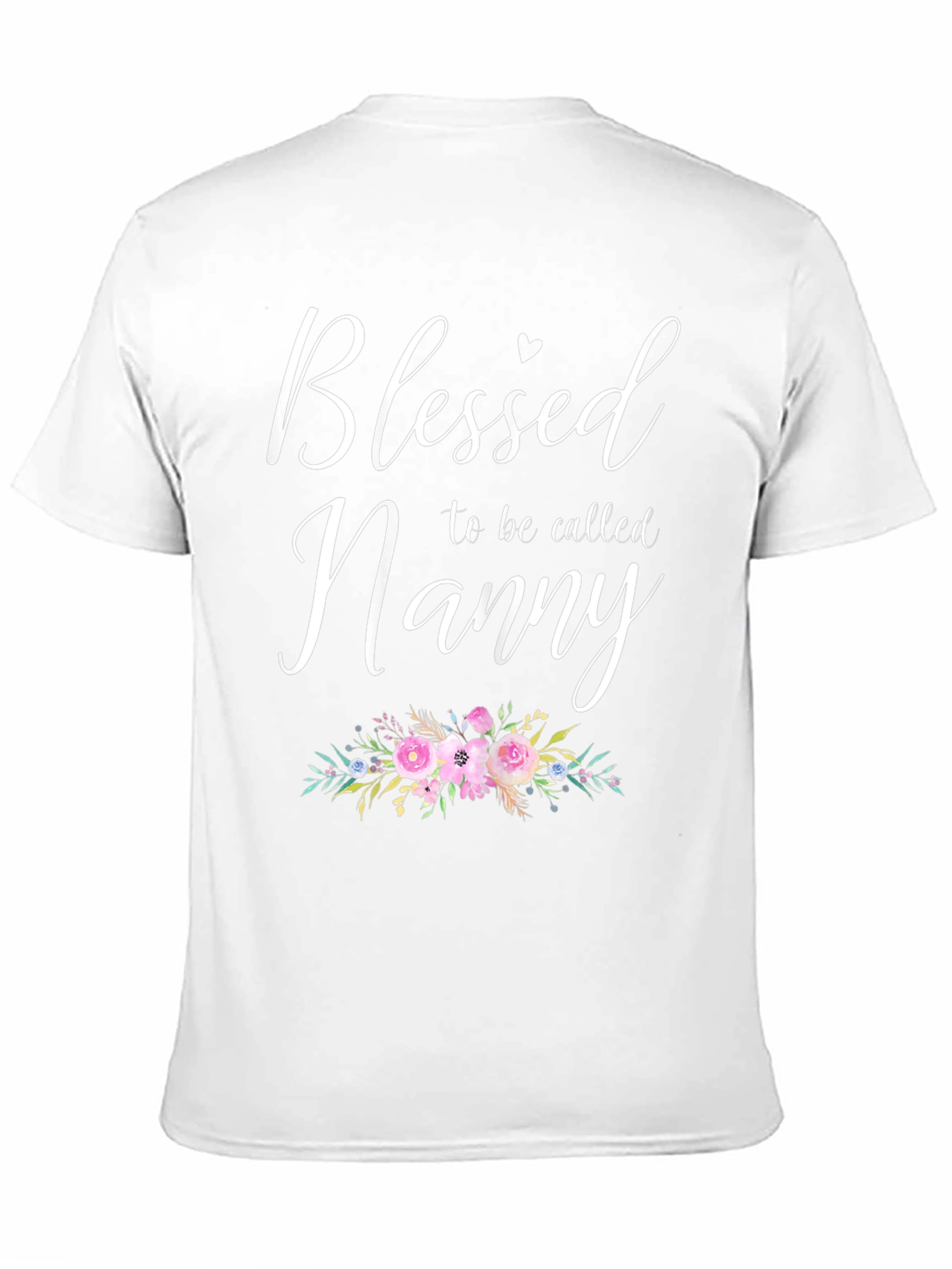 Blessed Nanny Graphic Tee - Floral Design