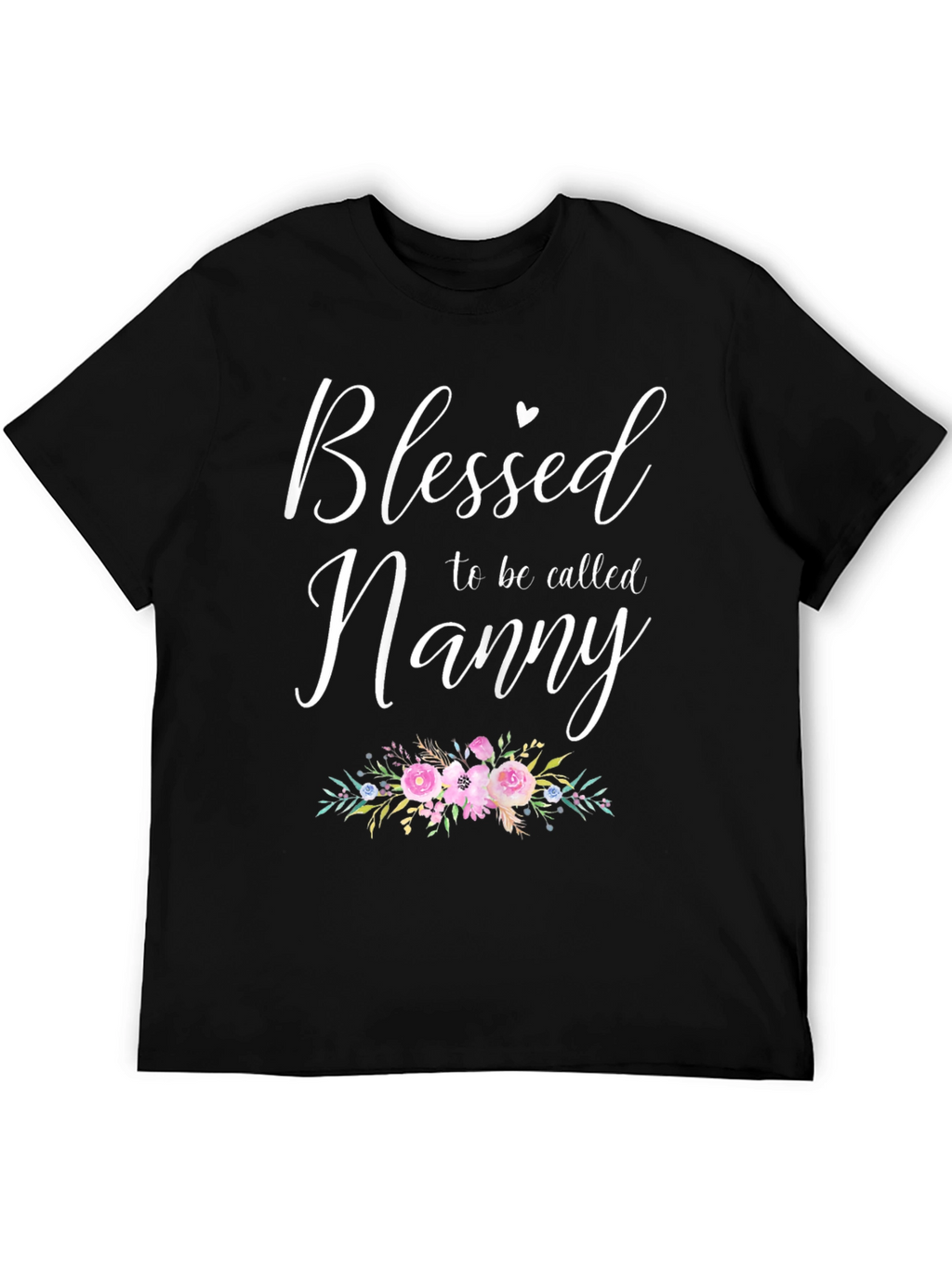 Blessed Nanny Graphic Tee - Floral Design