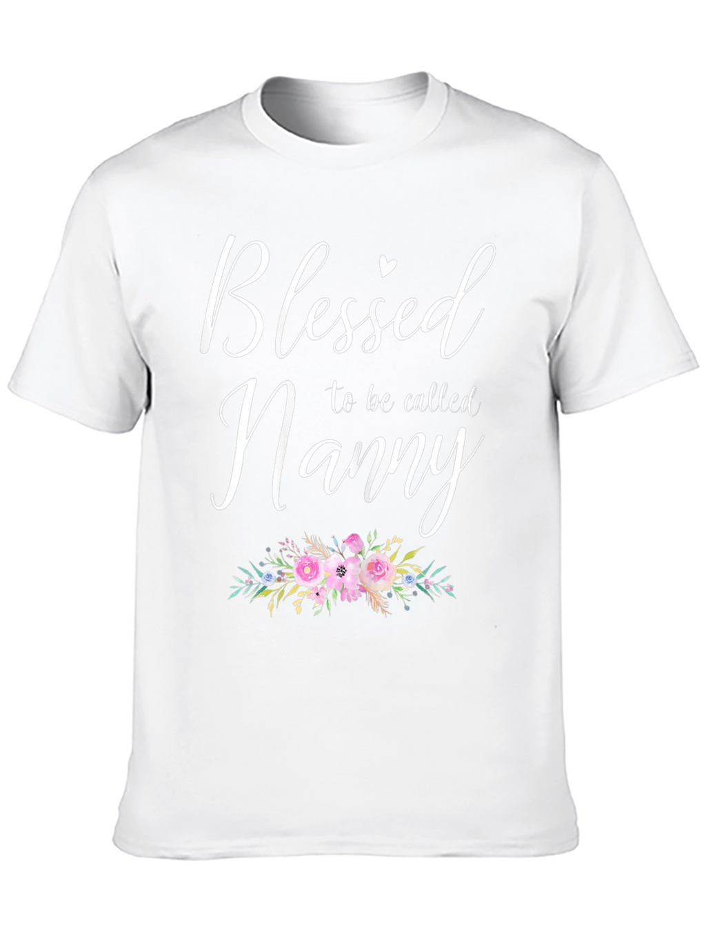 Blessed Nanny Graphic Tee - Floral Design
