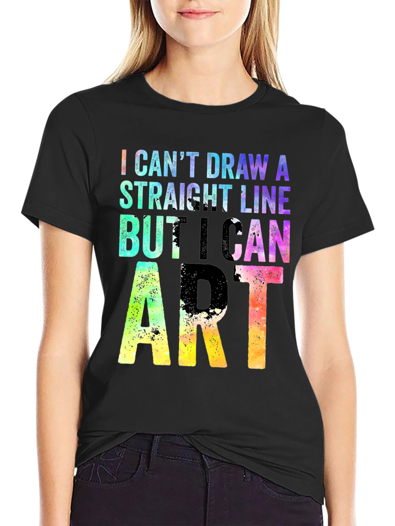 I Cant Draw A Straight Line But I Can Do Art T-Shirt