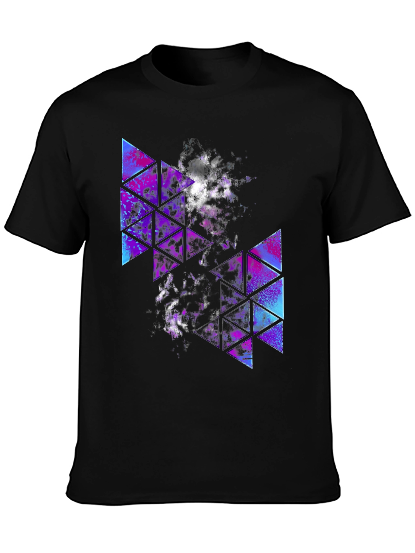 Geometric Galaxy T-Shirt - Stylish Triangle Design