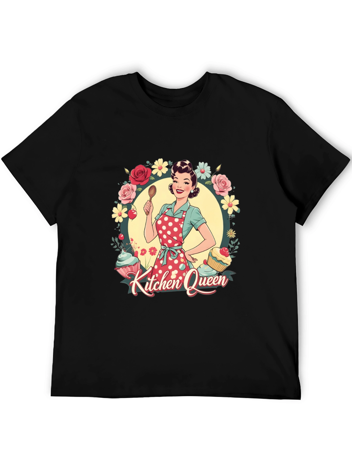 Kitchen Queen T-Shirt - Retro Cook Design