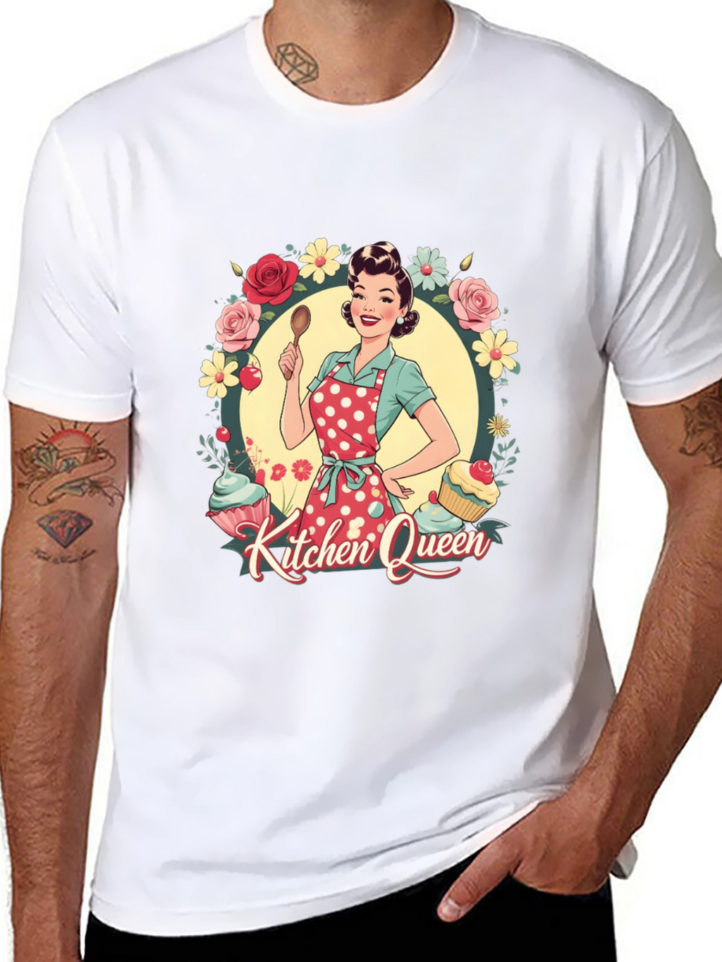 Kitchen Queen T-Shirt - Retro Cook Design