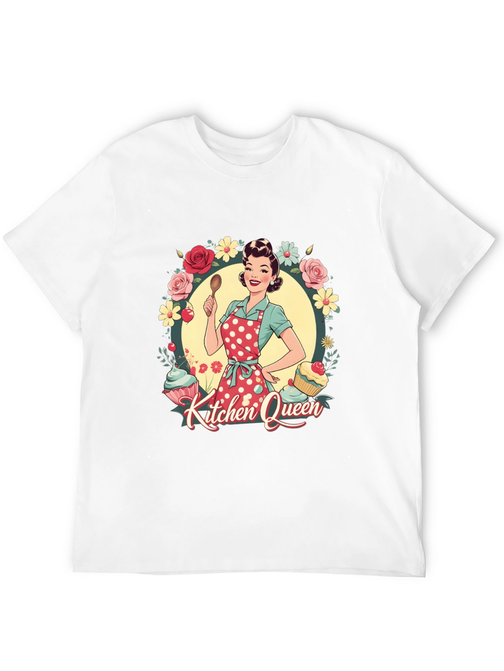 Kitchen Queen T-Shirt - Retro Cook Design