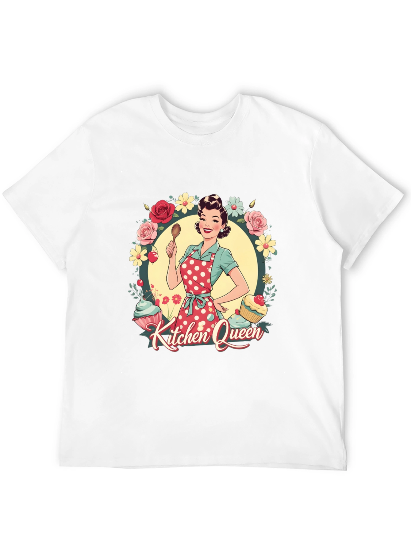 Kitchen Queen T-Shirt - Retro Cook Design
