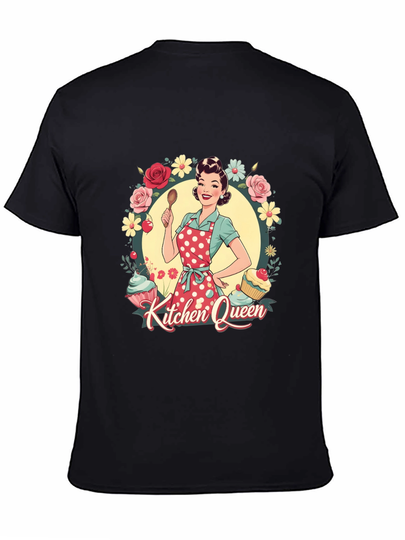 Kitchen Queen T-Shirt - Retro Cook Design