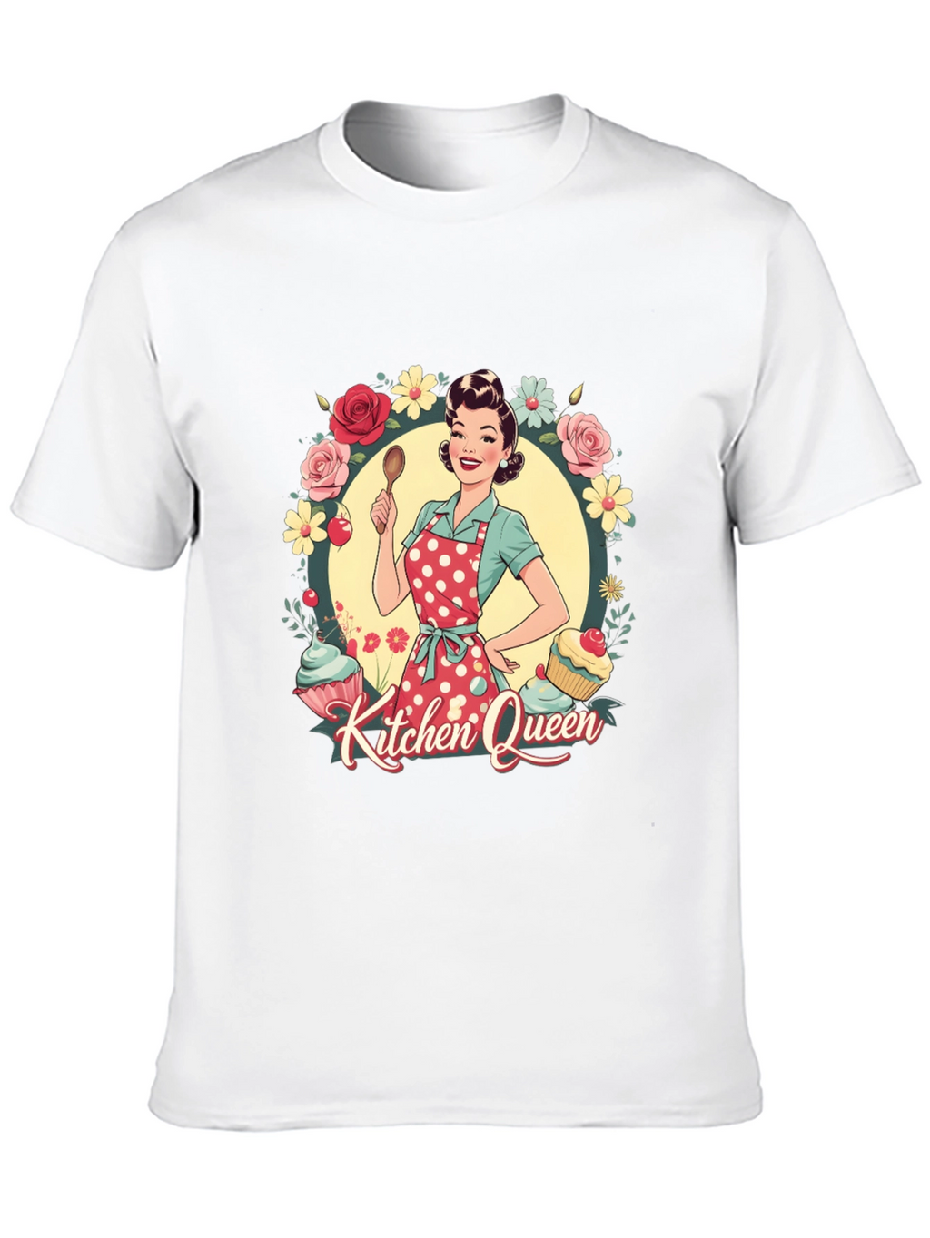 Kitchen Queen T-Shirt - Retro Cook Design