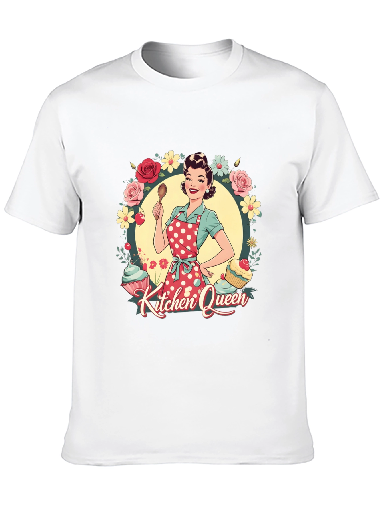Kitchen Queen T-Shirt - Retro Cook Design