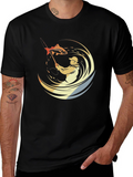 Mens Fishing Graphic Tee - Black