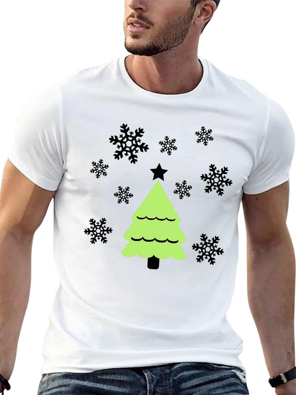 Festive Christmas Tree Graphic Tee
