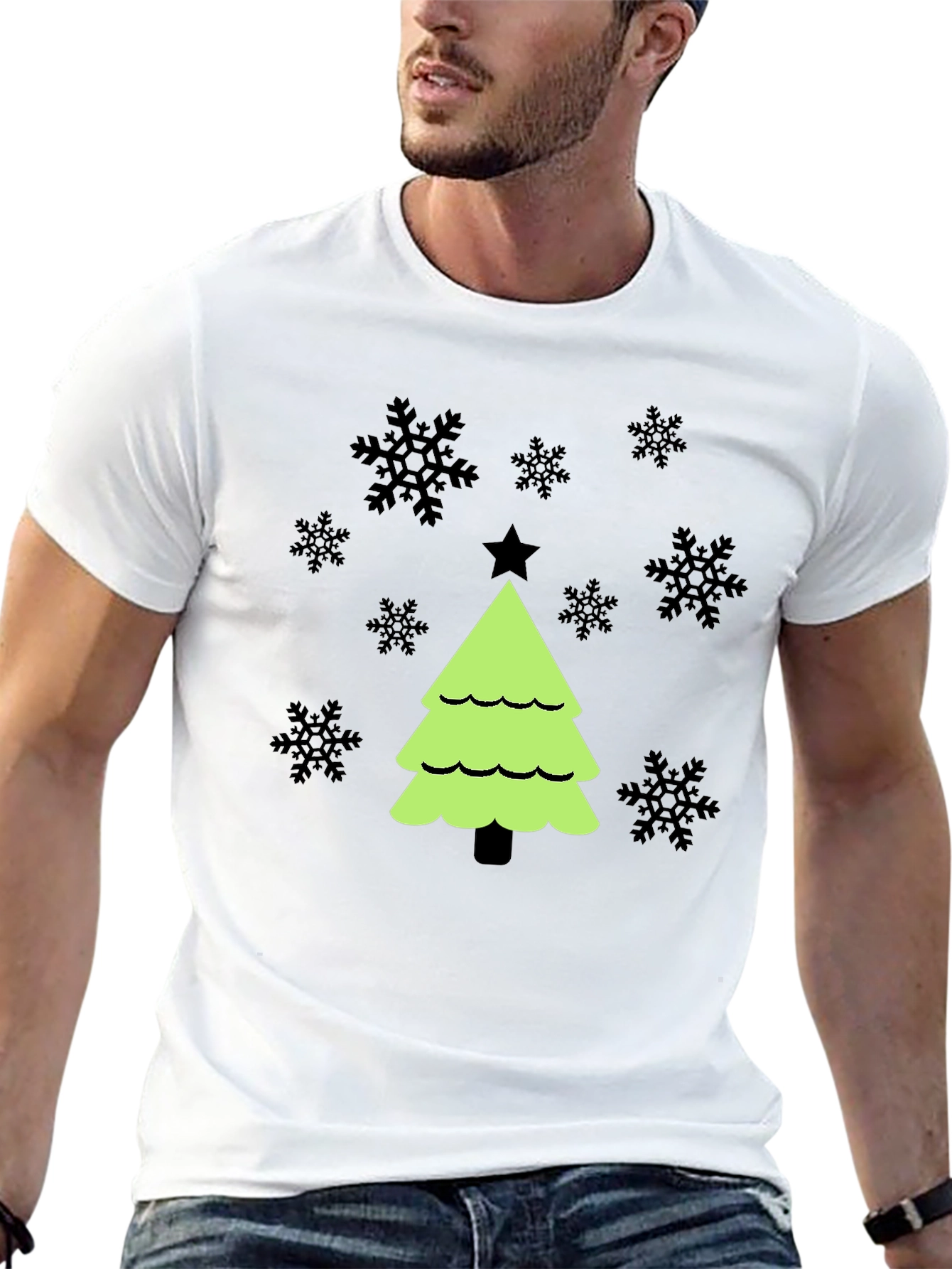 Festive Christmas Tree Graphic Tee