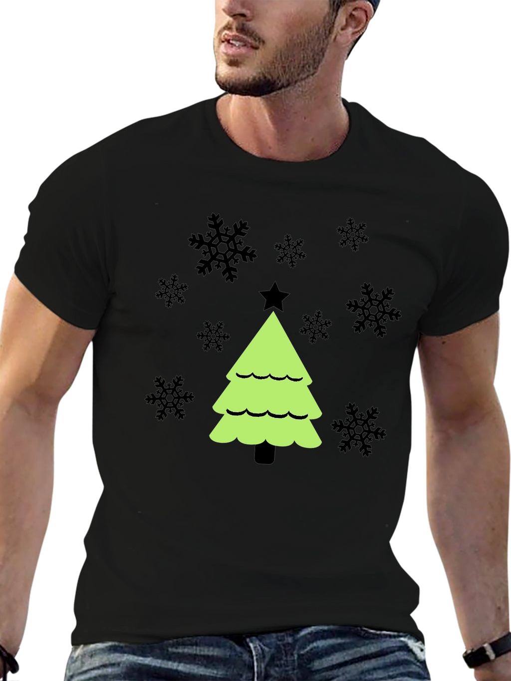 Festive Christmas Tree Graphic Tee