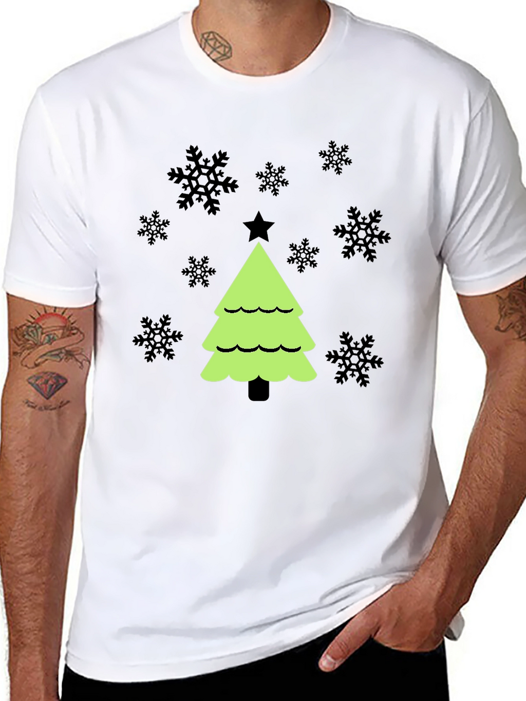 Festive Christmas Tree Graphic Tee