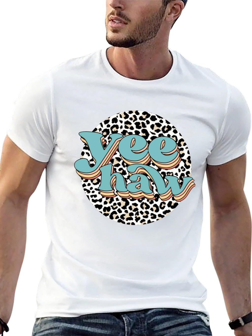Yeehaw Leopard Print Graphic Tee