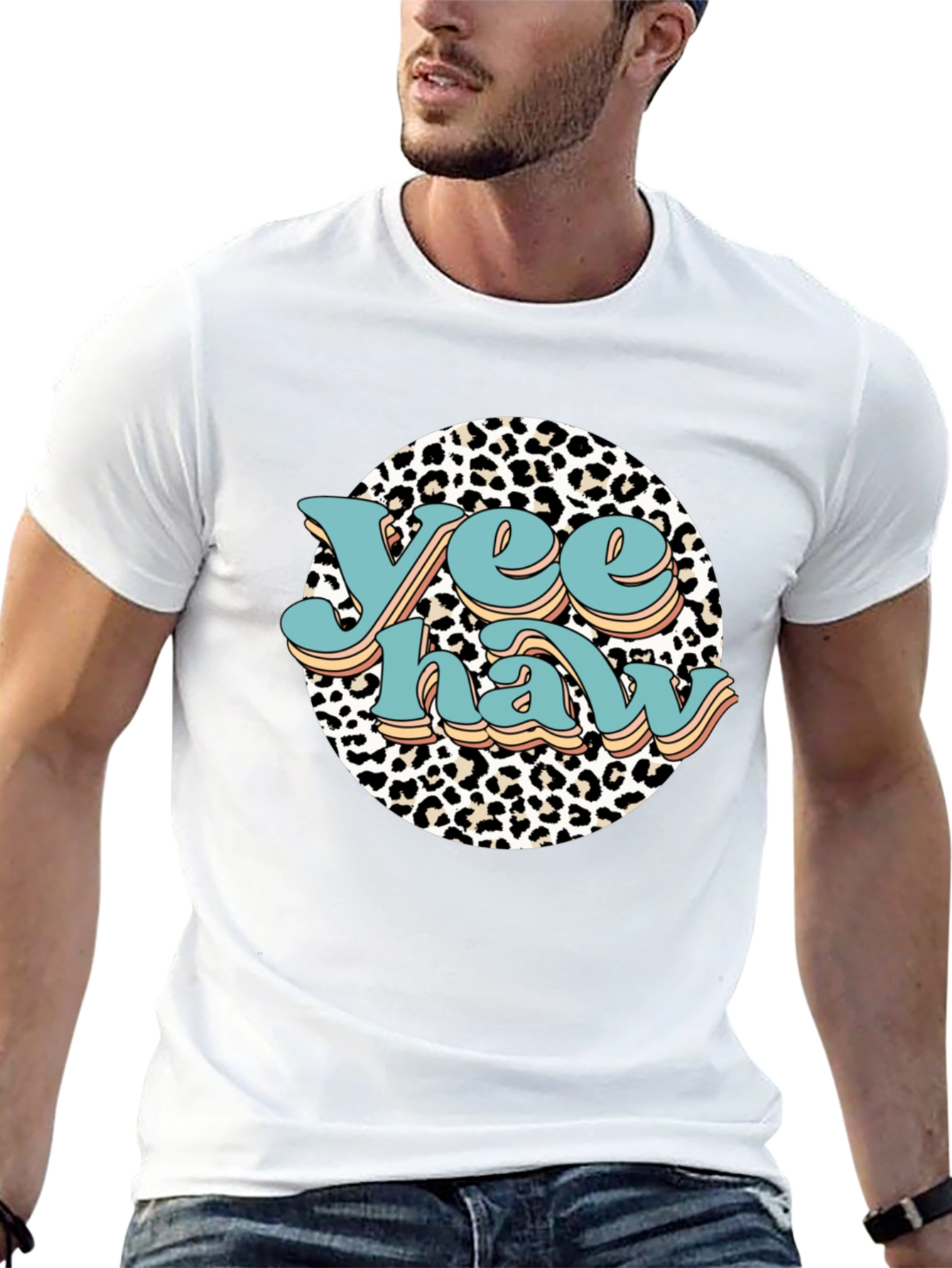 Yeehaw Leopard Print Graphic Tee