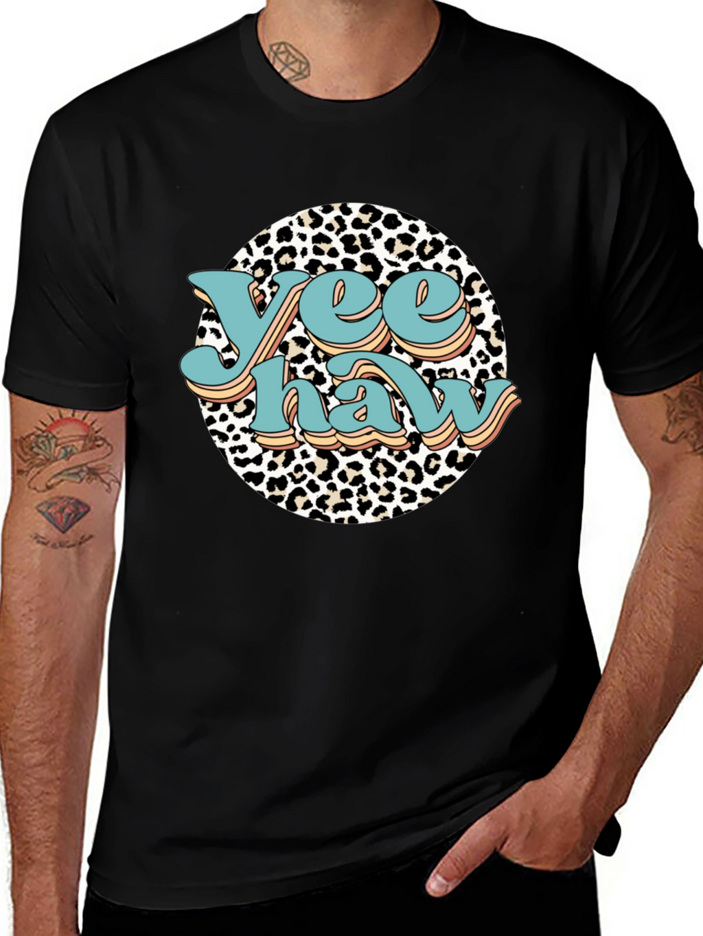 Yeehaw Leopard Print Graphic Tee