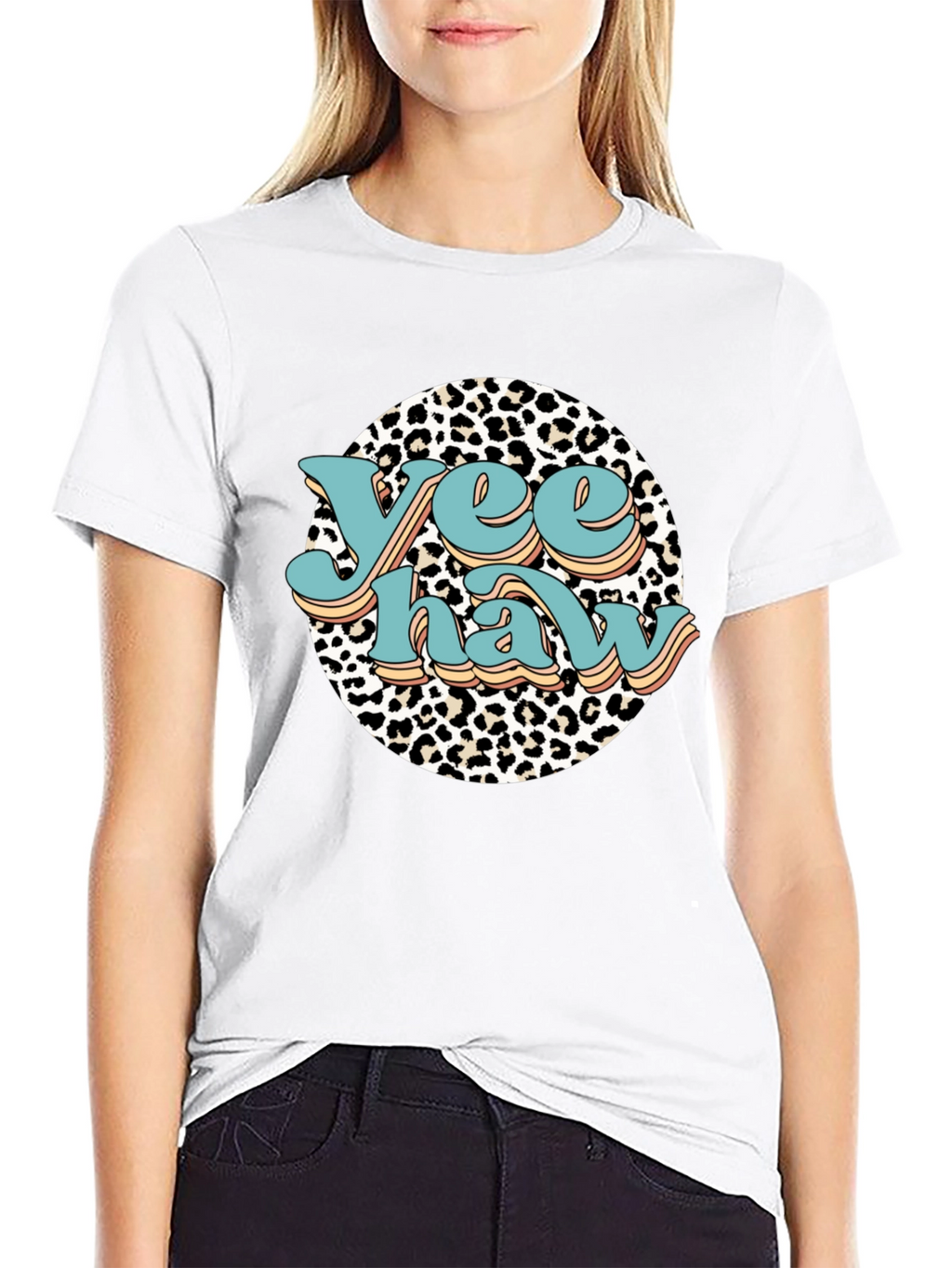 Yeehaw Leopard Print Graphic Tee