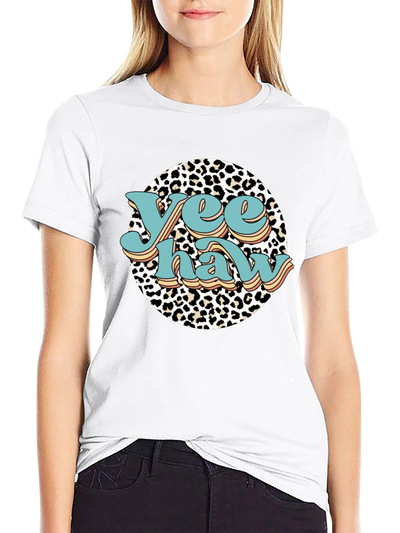 Yeehaw Leopard Print Graphic Tee