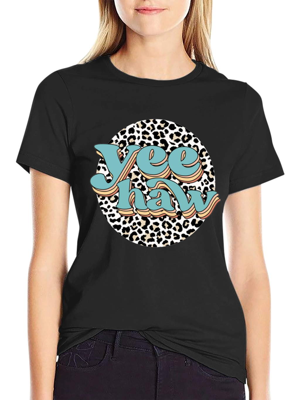 Yeehaw Leopard Print Graphic Tee