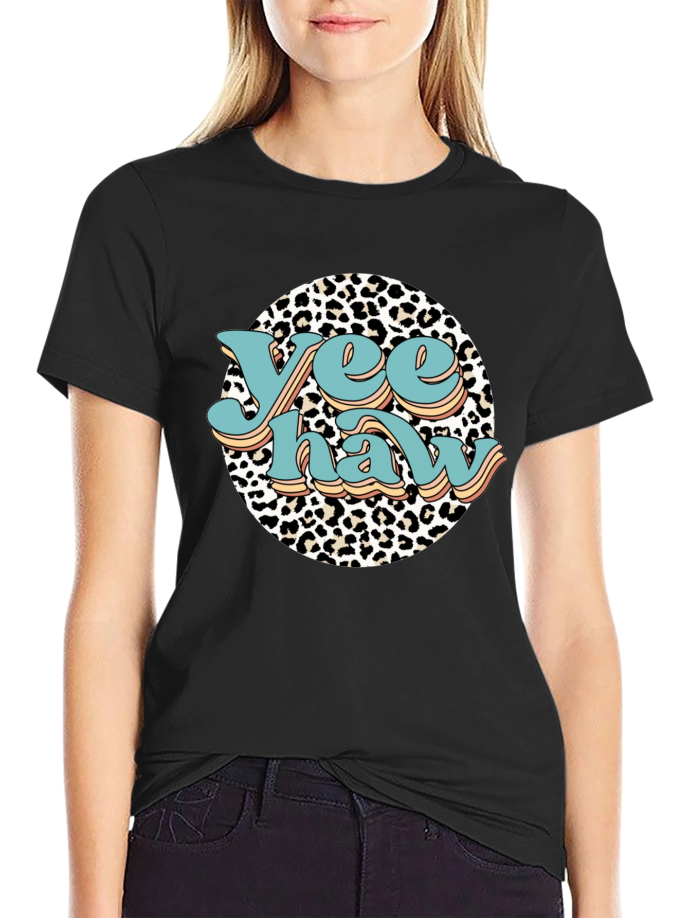 Yeehaw Leopard Print Graphic Tee