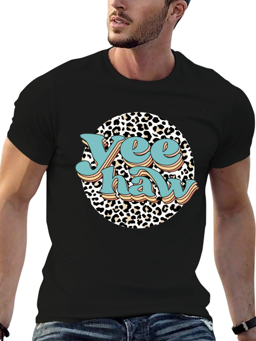 Yeehaw Leopard Print Graphic Tee