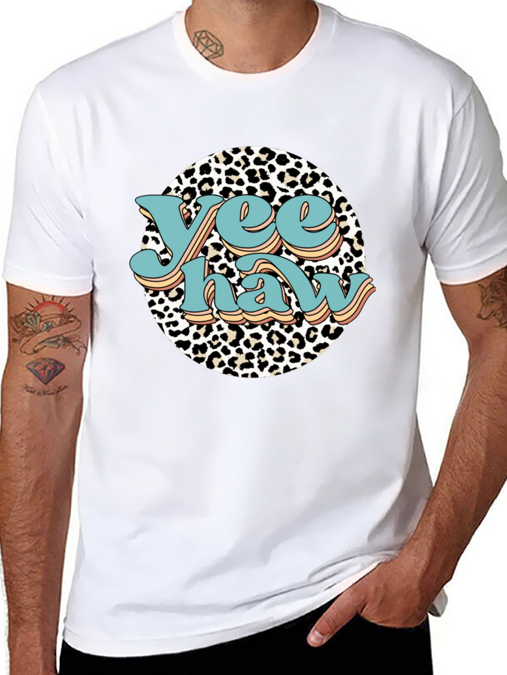 Yeehaw Leopard Print Graphic Tee