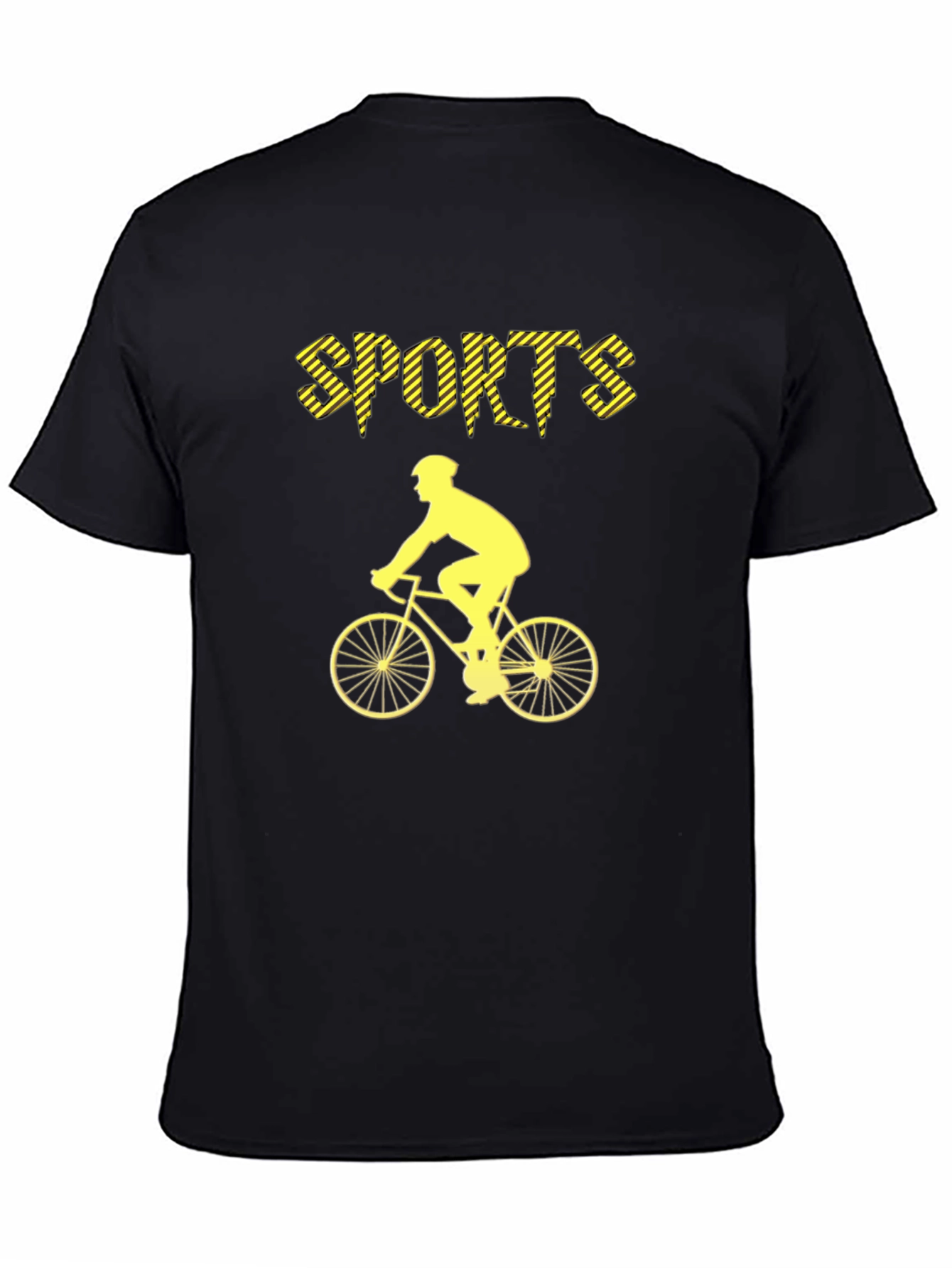 Sports Cyclist Graphic Tee - Black
