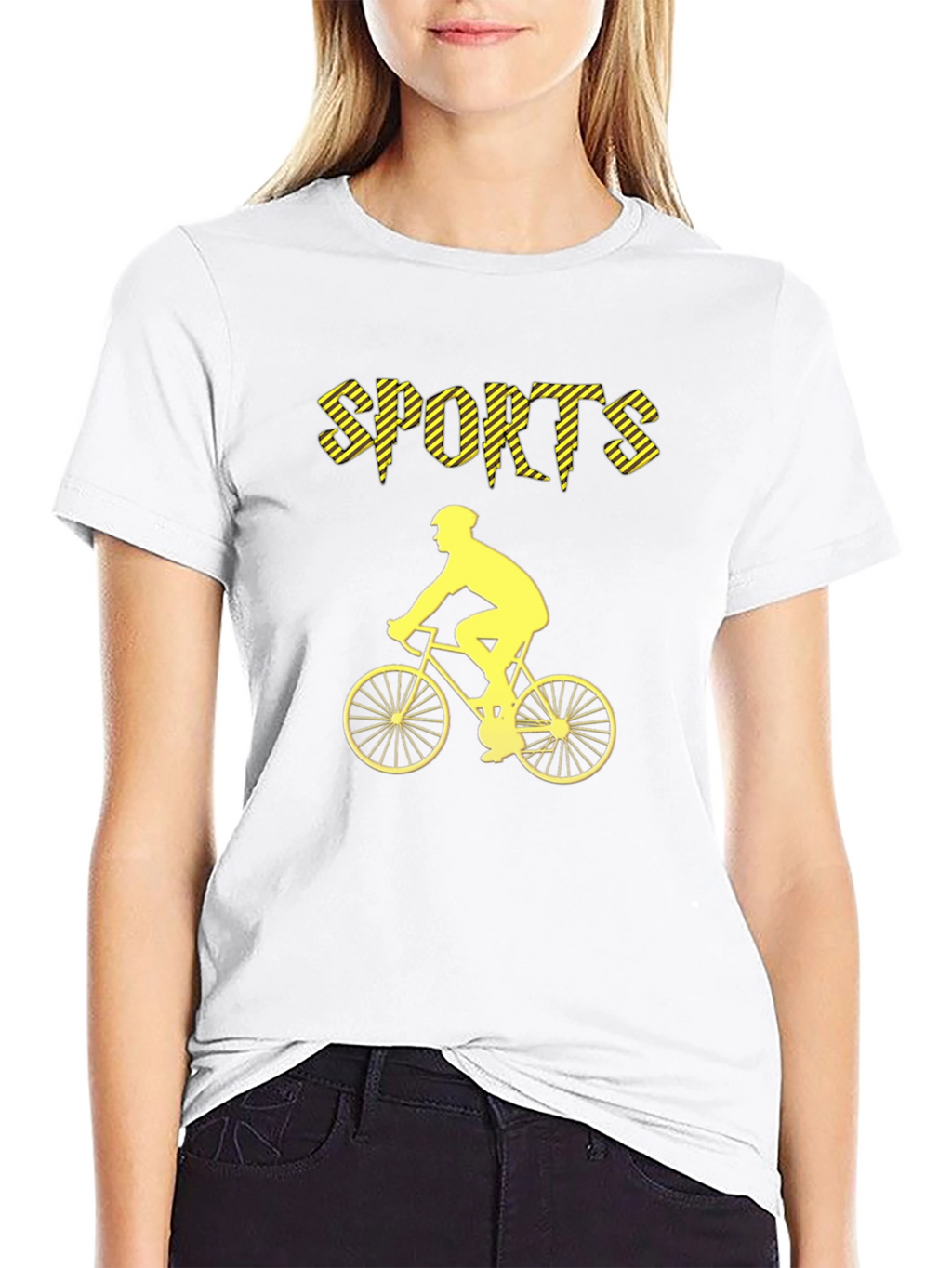 Sports Cyclist Graphic Tee - Black