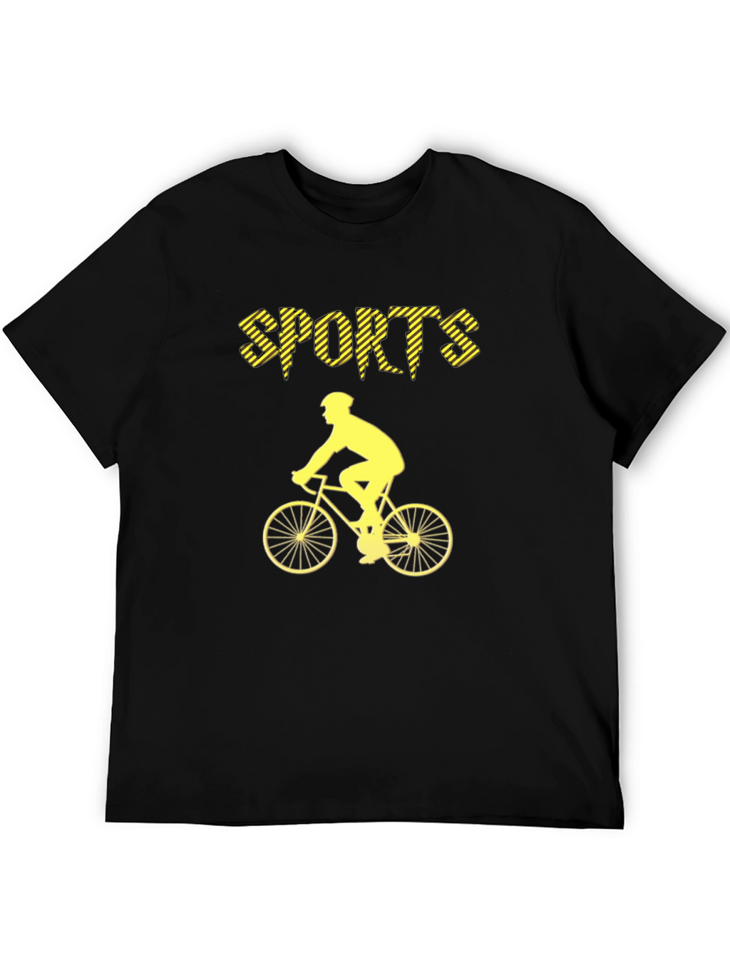Sports Cyclist Graphic Tee - Black