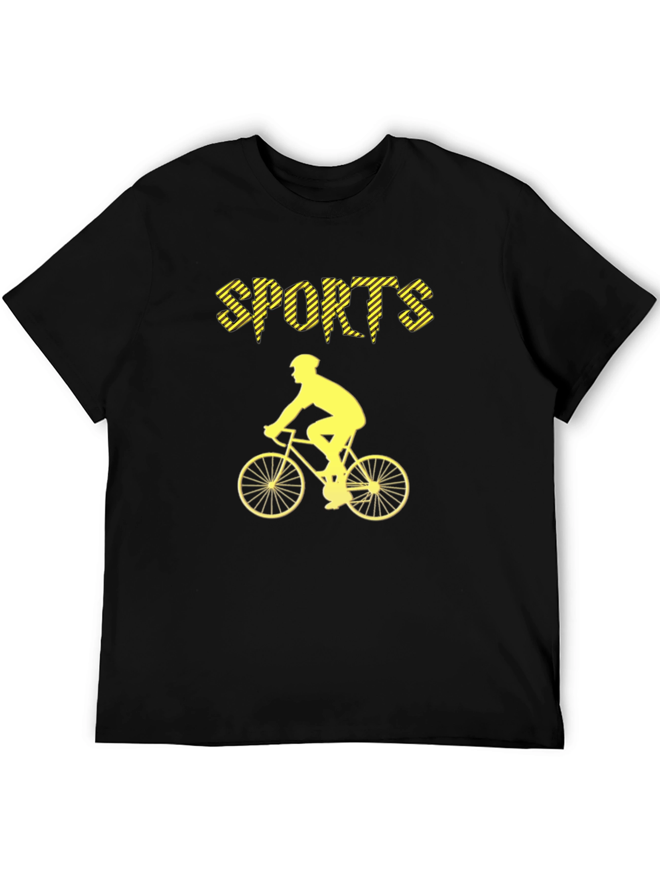 Sports Cyclist Graphic Tee - Black