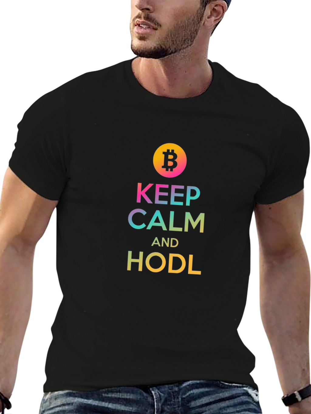 Keep Calm and HODL Bitcoin Crypto Tee