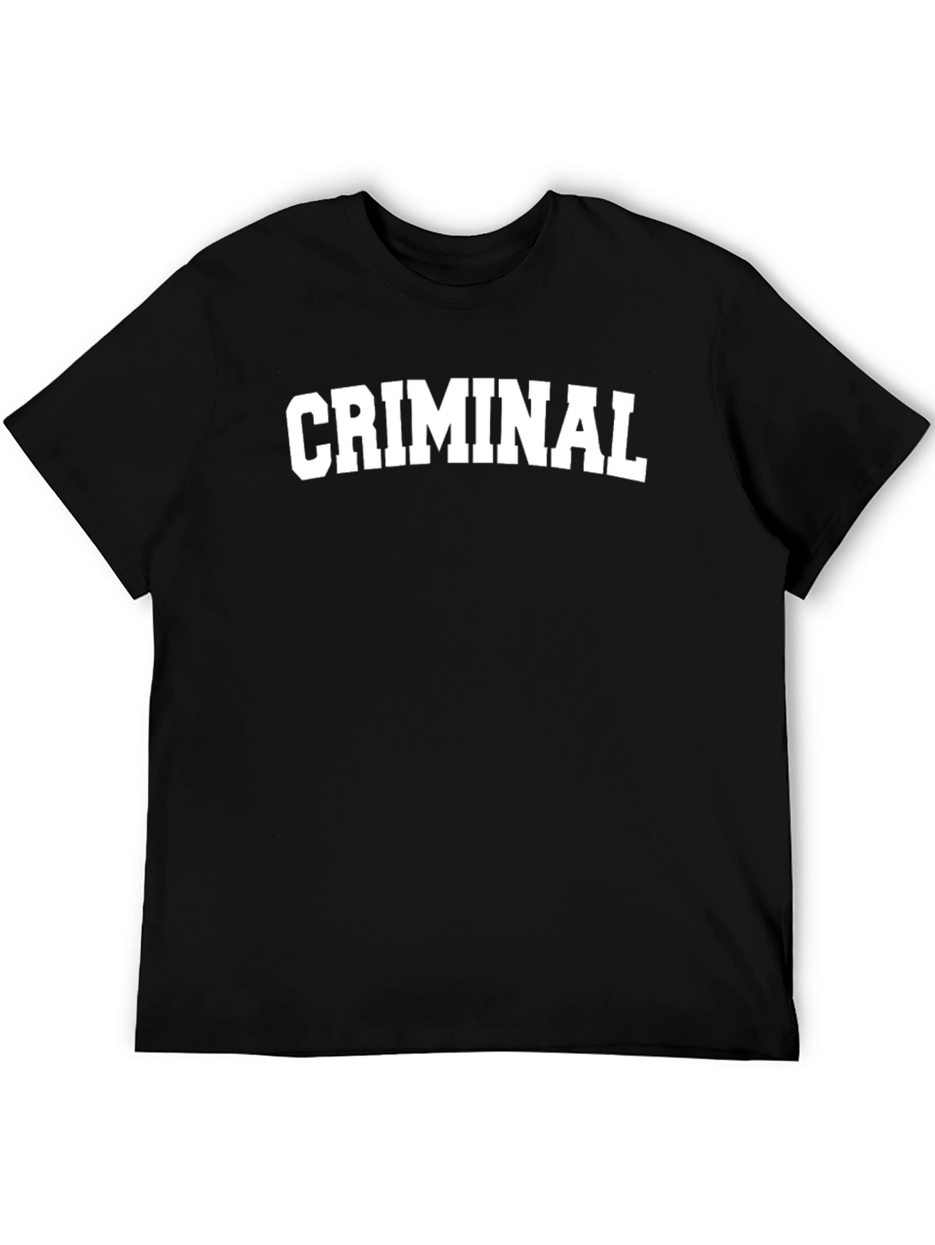 Criminal Crew Neck Black T-Shirt