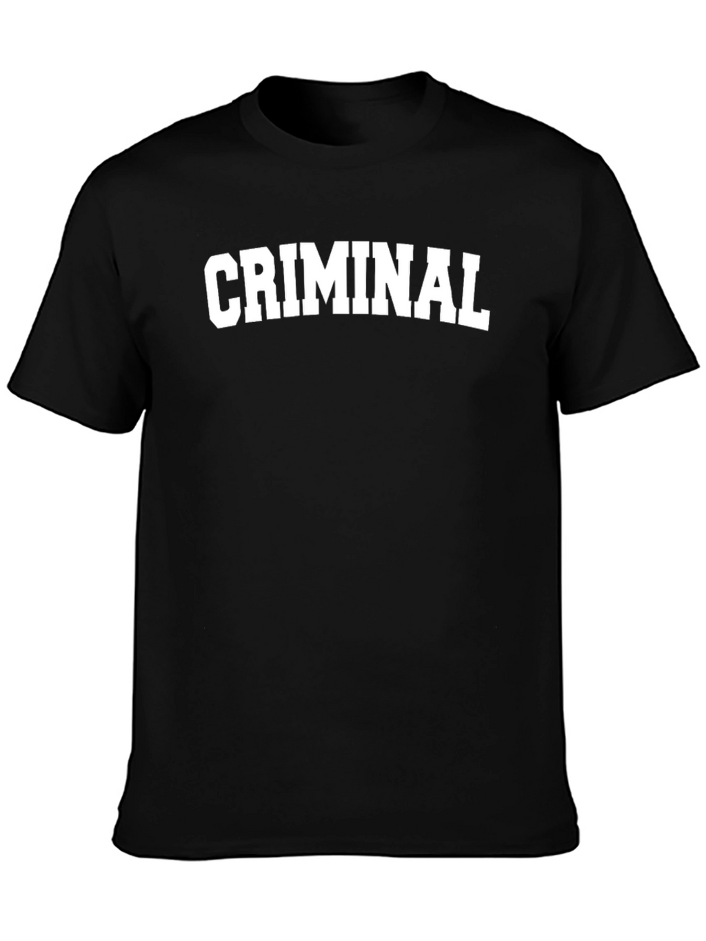 Criminal Crew Neck Black T-Shirt