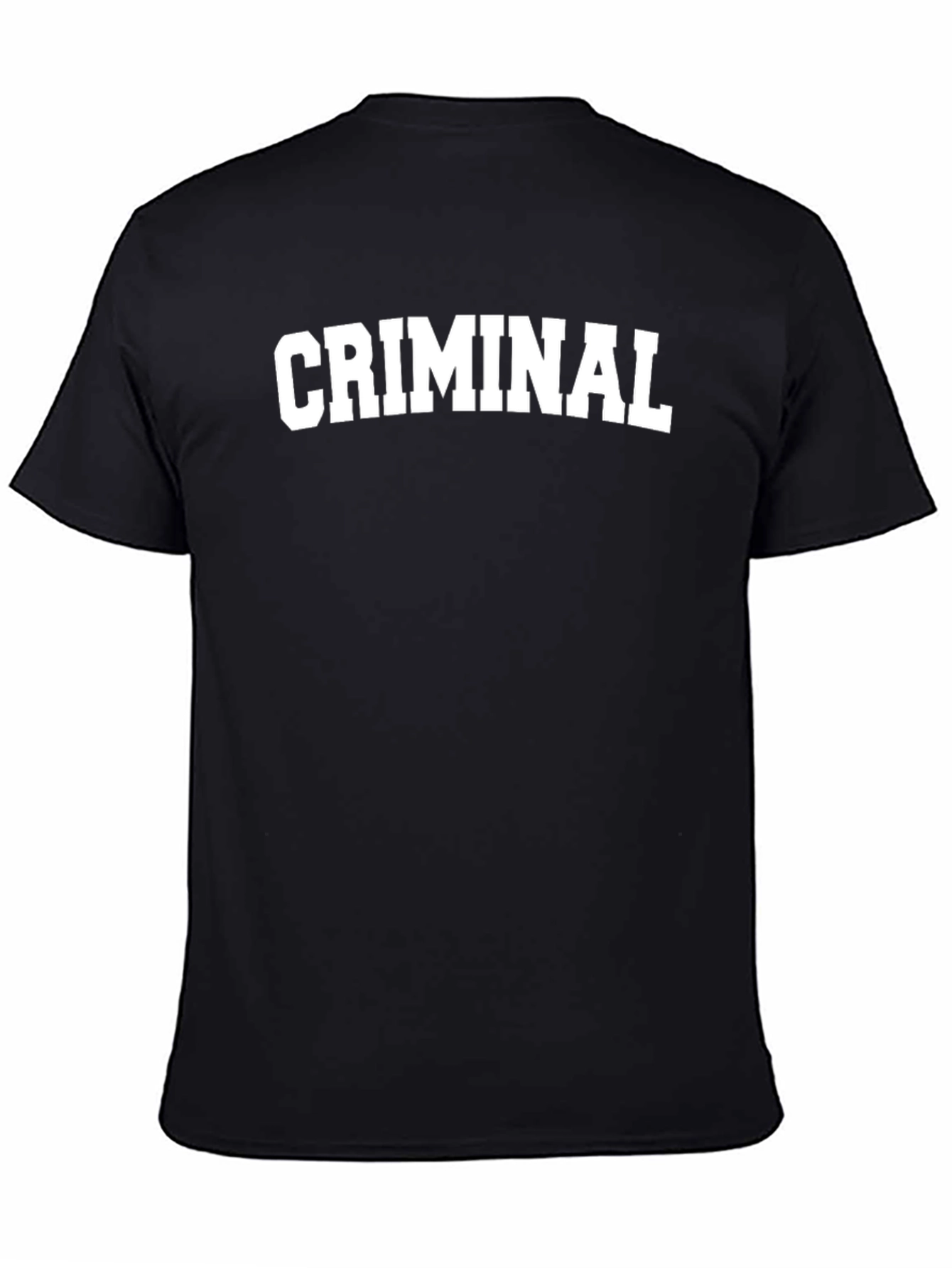Criminal Crew Neck Black T-Shirt